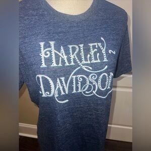 Harley Davidson Rhinestone blue T-Shirt Womens Size Large Tombstone Arizona